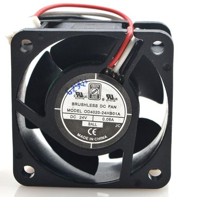 DC Fan OD4020-24HB01A 24V 0.08A 4020 4cm 3 Wire Fan