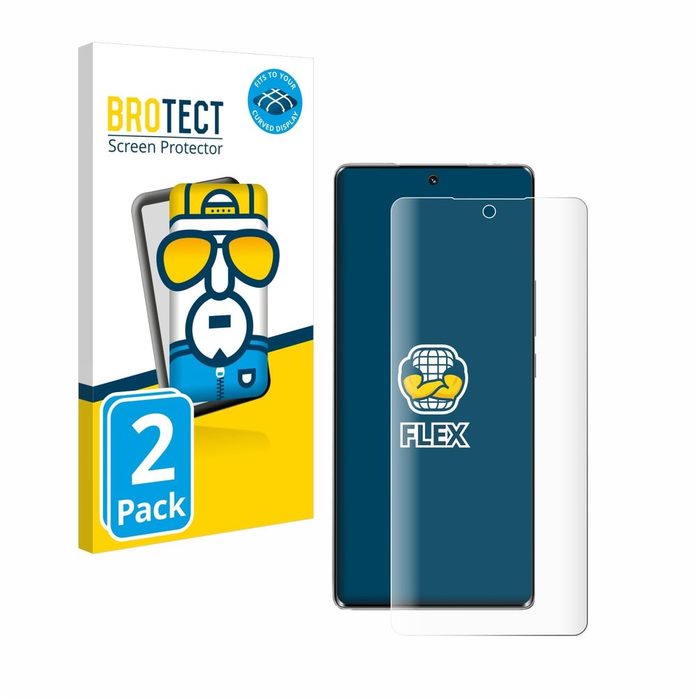 brotect 3D Curved Screen Protector Compatible with Honor 70 (2 Pack) - Full Screen Coverage