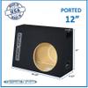 12" Single Ported sub Box for Single cabs/Regular cab Trucks Subwoofer Enclosure Speaker Box Ground Shaker view 2