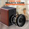 Pyle 5.25" Home Audio Speakers, 2-Way Passive Bookshelf, 200W Max Power, 1" Silk Dome Tweeter, Composite Woofer, Gold Plated 5 Way Binding Post, Rubber Surrounds, Beautiful Wood Grain Finish - Pair view 2