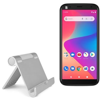 BoxWave Stand and Mount Compatible with BLU J7L - VersaView Aluminum Stand, Portable, Multi Angle Viewing Sturdy