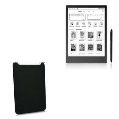 BoxWave Case Compatible with Boyue Likebook Alita - SlipSuit, Soft Slim Neoprene Pouch Protective Case Cover - Jet Black