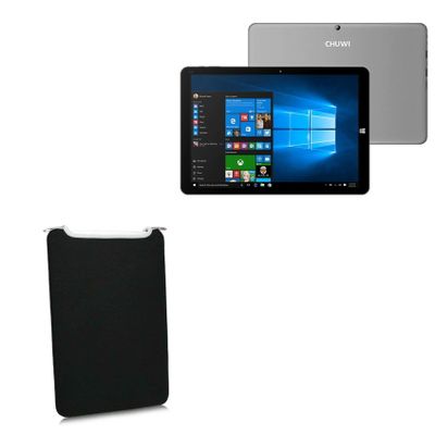 BoxWave Case Compatible with Chuwi Hi12 Tablet - SlipSuit, Soft Slim Neoprene Pouch Protective Case Cover - Jet Black