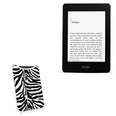 BoxWave Case Compatible with Amazon Kindle Paperwhite (2nd Gen 2013) - Zebra Plush SlipSuit, Animal Print Padded Soft Sleeve