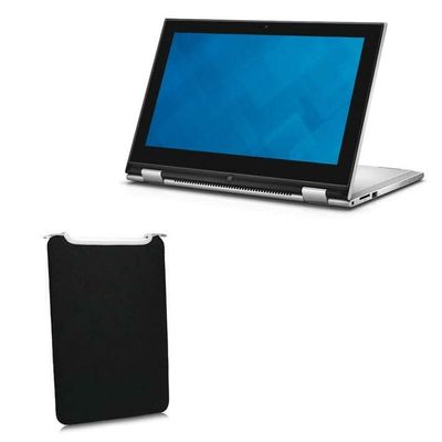 BoxWave Case Compatible with Dell Inspiron 11 3000 - SlipSuit, Soft Slim Neoprene Pouch Protective Case Cover - Jet Black