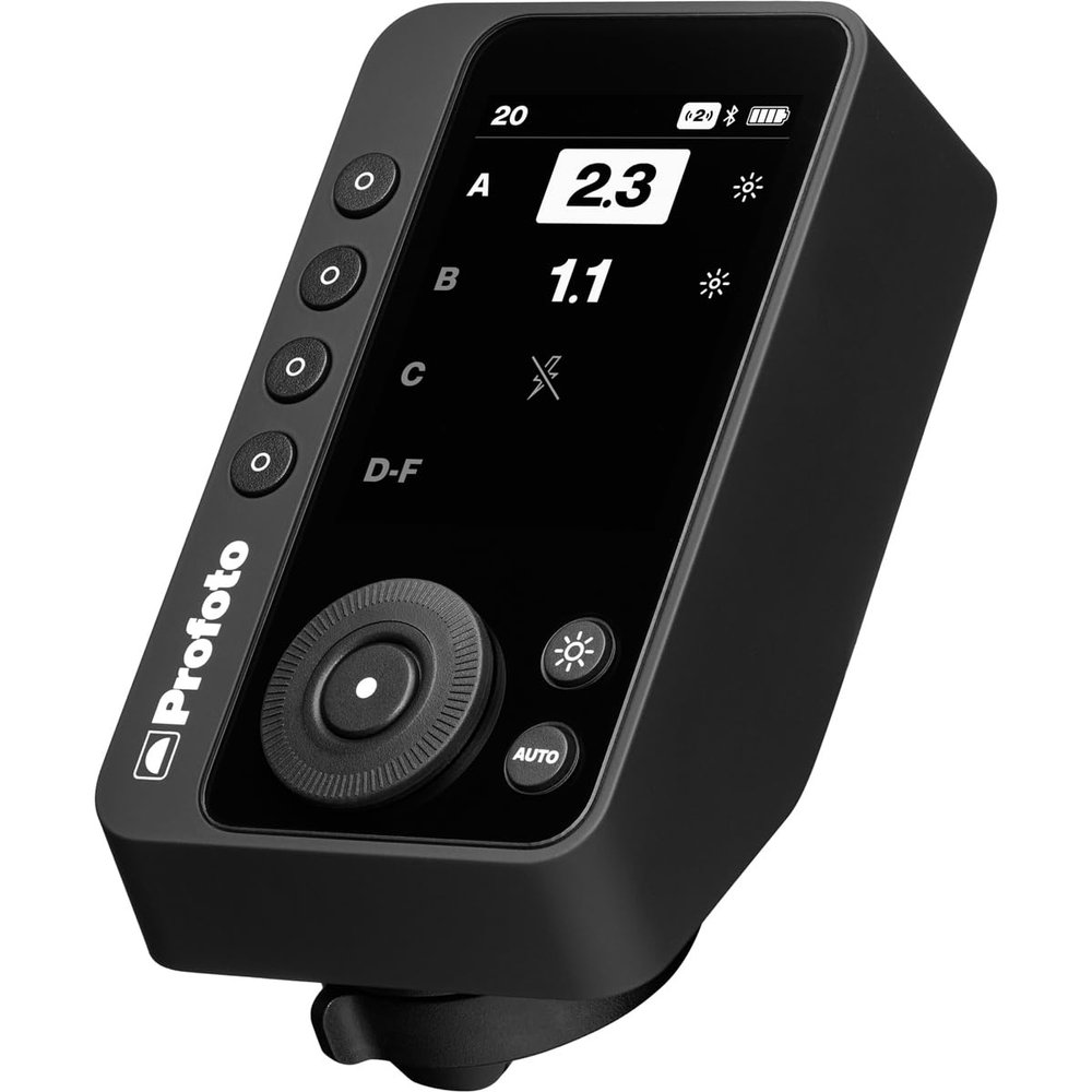 Profoto Connect Pro Remote with Hundred Channels, Large Screen, 330 Feet Range, and Bluetooth Support (Non-TTL, Black)