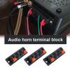 SING F LTD 10PCS 4 Pin Speaker Terminal Block Amplifier Spring Jointing Clamp Test Clip Stereo Speaker Strip Shape Push Release Connector Plate 4 Position view 2