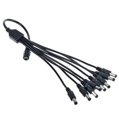 Ddkxndb OD5.5mm Jack to 8Plug Splitter Conncetor Power Cord for Secuirty CCTV Camera DVR