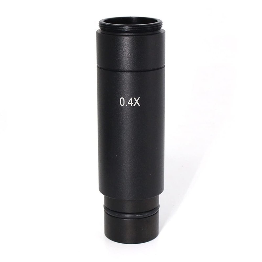 Microscope Accessories Kit 0.3X/0.4X/0.5X Adapter Lens Industrial Camera Digital Eyepiece Microscope Slides (Warna : 0.4X-C-Mount)