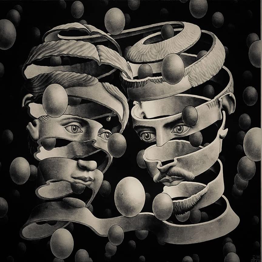 M.C. Escher : Bond of Union : 1956 : Archival Quality Art Print
