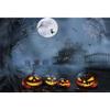 10x8ft Halloween Backdrop for Photography Horror Moon Night Backdrop Scary Cemetery Forest Pumpkin Lamps Bat Spider Web Decoration for Studio Props Photo Backdrop (Retro Grey) view 4