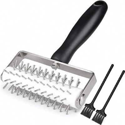 EVEDMOT Pizza Dough Docker Pastry Roller Stainless Steel,Pizza Docking Tool