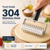 EVEDMOT Pizza Dough Docker Pastry Roller Stainless Steel,Pizza Docking Tool view 3