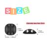 Shintop Cable Clips, 6 Pack Black Double Cord Holder Adhesive Cable Management Wire Organizer for Organizing Desk Nightstand Car Phones Chargers view 2