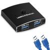 Hbaebdoo USB 3.0 Switch KVM Switch 5Gbps 2 in 1 Out USB 3.0 Two- Sharer for Printer Keyboard Mouse Sharing view 1