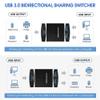 Hbaebdoo USB 3.0 Switch KVM Switch 5Gbps 2 in 1 Out USB 3.0 Two- Sharer for Printer Keyboard Mouse Sharing view 4