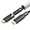 8K Detachable HDMI Fiber Optic Cable 50Feet/15m, Long HDMI 2.1 Cable in Wall, with Dual Micro HDMI and Standard HDMI Connectors, Compatible for PC, TV, playstation4, PS5, Xbox Series X, RTX4090/4080 view 1