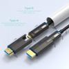 8K Detachable HDMI Fiber Optic Cable 50Feet/15m, Long HDMI 2.1 Cable in Wall, with Dual Micro HDMI and Standard HDMI Connectors, Compatible for PC, TV, playstation4, PS5, Xbox Series X, RTX4090/4080 view 2