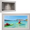 elecsung 22inch Mirror Smart TV for Bathroom 1080P WebOS (ATSC Tuner) with Antique Deco Frames,2025 Model(22", TV with Ivory Frame) view 1