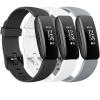3 Pack Silicone Bands Compatible with Fitbit Inspire 2 Bands for Women Men, Adjustable Replacement Sport Wristbands Straps for Fitbit Inspire 2 / Ace 3 (Black/Gray/White) view 1
