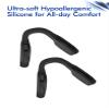 SAUCER Replacement Nose Pieces Pads for Oakley Coinflip OO4144 | OO4144F Sunglass - Asian Fit Black + Standard Black view 2