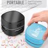 ODISTAR Desktop Vacuum Cleaner, Mini Table dust Sweeper Energy Saving,High Endurance up to 400 mins,360 Rotatable Design for Keyboard/Home/School/Office (Black Charging) view 3