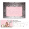 10x10ft Princess Pink Brick Wall Photography Backdrops Birthday Party Baby Show Bridal Show Photo Background for Studio Children Backdrop for Picture view 4