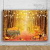 10x8ft Fall Forest Scenery Photography Backdrop Autumn Maple Leaves Pumpkin Sunflower Friendsgiving Background Autumn Thanksgiving Natural Scenery Landscape Leaves Festival Party Decor Banner view 1