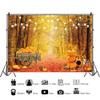 10x8ft Fall Forest Scenery Photography Backdrop Autumn Maple Leaves Pumpkin Sunflower Friendsgiving Background Autumn Thanksgiving Natural Scenery Landscape Leaves Festival Party Decor Banner view 2