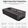 LJZLJZ Vehicle Pure Sine Wave Inverter, Household Power Inverter, 12V/24V.48V/60V to 220V, LCD Display, 2 Battery Clips,4000W-48V view 3
