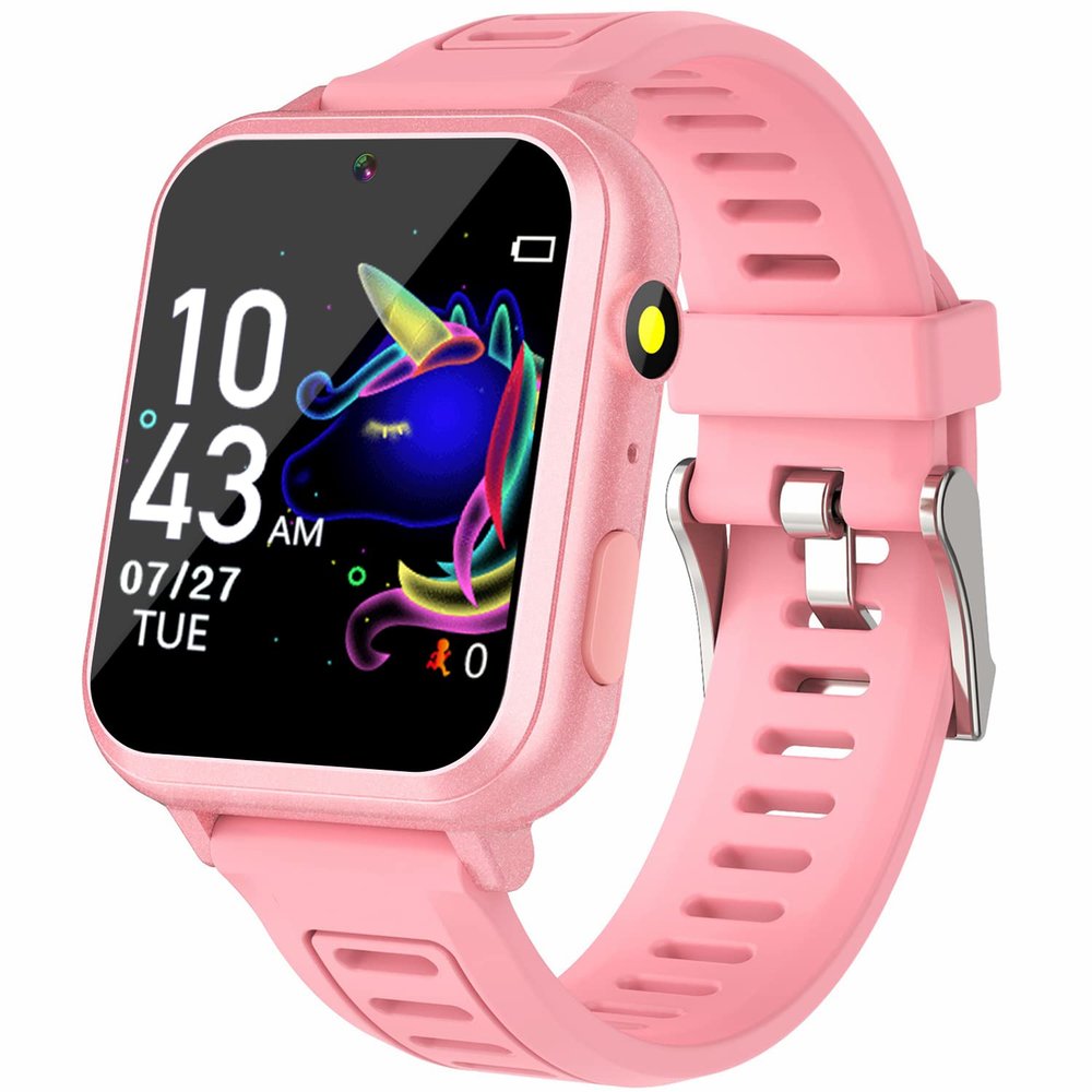Sedzofan Smart Watch for Kids, Gift for Girls Age 6-12, 24 Puzzle Games HD Touchscreen Kids Watches with MP3 Music Video Pedometer Flashlight 12/24 hr Educational Toys for 8 10 12 Year Old Girl