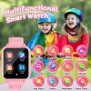 Sedzofan Smart Watch for Kids, Gift for Girls Age 6-12, 24 Puzzle Games HD Touchscreen Kids Watches with MP3 Music Video Pedometer Flashlight 12/24 hr Educational Toys for 8 10 12 Year Old Girl view 2