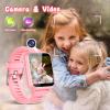 Sedzofan Smart Watch for Kids, Gift for Girls Age 6-12, 24 Puzzle Games HD Touchscreen Kids Watches with MP3 Music Video Pedometer Flashlight 12/24 hr Educational Toys for 8 10 12 Year Old Girl view 3
