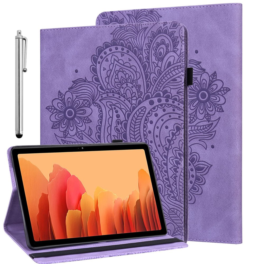 ALILANG Case for Lenovo Tab M10 HD 2nd Gen 10.1 Inch 2020 Tablet Cases (TB-X306F/TB-X306X), Multi-View Angles PU Leather Flip Stand Wallet Cover for Lenovo Tab M10 HD 2nd Gen -Purple