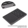 22 Keys Numeric Keypad, 2 in 1 Bluetooth 4.2 Number Pad with Touchpad, Portable Numeric Keypad for Computers(Iron Gray) view 3
