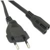DIGITMON 6FT Universal European Compatible Power Cord 220V 2-Prong Figure-8 Non-Polarized Premium Cable view 1