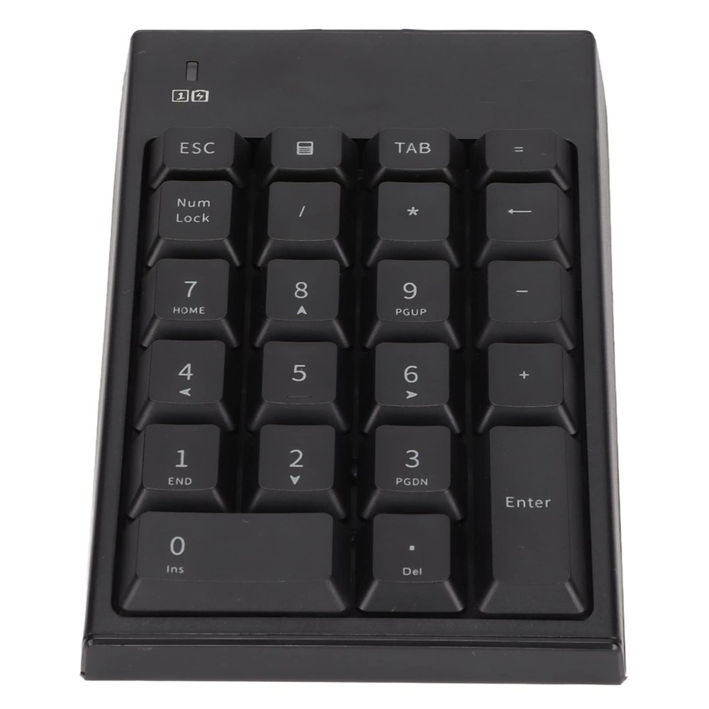 Number Pad, 22 Keys USB Number Pad, 10M Delay Portable Numeric Keypad, with Receiver for Laptop Desktop Computer PC