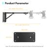 Andoer Wall Mounting Triangle Boom Arm Light Stand for Photography Strobe Light Monolight Softbox Reflector Ring Light Aluminum Alloy 5kg Load Capacity 180 Rotatable, Max. Length 180cm/ 70.9in view 3