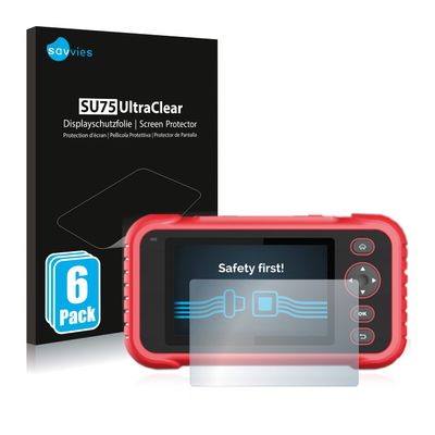 savvies Screen Protector Compatible with Launch CRP 123/129 EVO Protection Film Clear 6-Pack