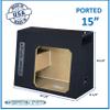 15" Single Ported Sub Box Vented Subwoofer Enclosure Regular Cab Solo Baric view 2