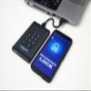 SecureData SecureDrive DUO (500GB) - HDD - FIPS-140-2 Level 3 Compliant TAA Compliant 256-Bit Hardware Encrypted External Portable Hard Drive USB 3.0 - Unlock via Mobile App or On-Board Keypad view 3