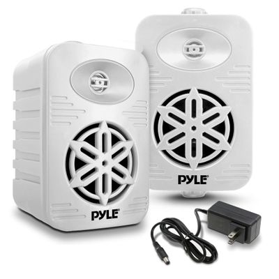 PyleUsa Bluetooth Indoor Outdoor Speakers Pair - 500 Watt Dual Waterproof 5.25 2-Way Full Range Speaker System w/ 1/2 High Compliance Polymer Tweeter - Home, Boat,Deck, Patio, Poolside - PDWRBT56WT