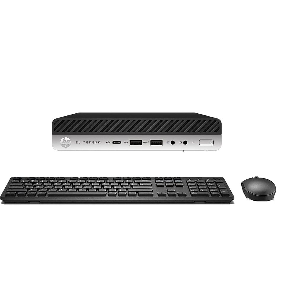 HP Micro PC Elitedesk 800 G3 Mini Computer Desktop Intel i5-6500T up to 3.10GHz 16GB 256GB NVMe SSD Built-in AX200 Wi-Fi 6 BT Wireless Keyboard and Mouse Windows 11 (Renewed)