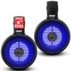 Pyle 8" Marine Wakeboard Waterproof Speaker - Single 2-Way Mini Box Speaker System with Built-in LED Lights, 8 Woofer, ABS Construction, Waterproof, Boats and Outdoor Use, Mounting Bracket Included view 1