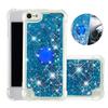 nincyee Shockproof Case for iPod Touch 7,Glitter Bling Shine Diamond Heart Rainbow Quicksand Transparent TPU Shell with Rotating Finger Ring Kickstand view 1