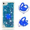 nincyee Shockproof Case for iPod Touch 7,Glitter Bling Shine Diamond Heart Rainbow Quicksand Transparent TPU Shell with Rotating Finger Ring Kickstand view 4