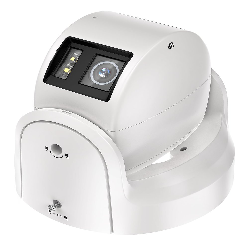 318netech 8MP 4K Panoramic PoE Turret IP Camera with 24/7 Colorful Imaging, Human/Vehicle Detection, Strobe Light and Audio Alarm, H.265+, Compatible with NVR/Connect 2CD2387G2P-LSU/SL 4mm