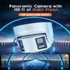318netech 8MP 4K Panoramic PoE Turret IP Camera with 24/7 Colorful Imaging, Human/Vehicle Detection, Strobe Light and Audio Alarm, H.265+, Compatible with NVR/Connect 2CD2387G2P-LSU/SL 4mm view 3