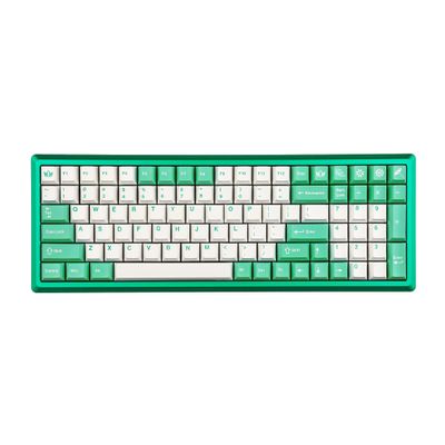 149 Lotus Pond Green White Dye-Sub Keycaps Thick PBT Cherry Profile Key caps for TKL 61 64 68 75 87 96 104 108 GMMK MX Mechanical Keyboard