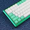 149 Lotus Pond Green White Dye-Sub Keycaps Thick PBT Cherry Profile Key caps for TKL 61 64 68 75 87 96 104 108 GMMK MX Mechanical Keyboard view 2